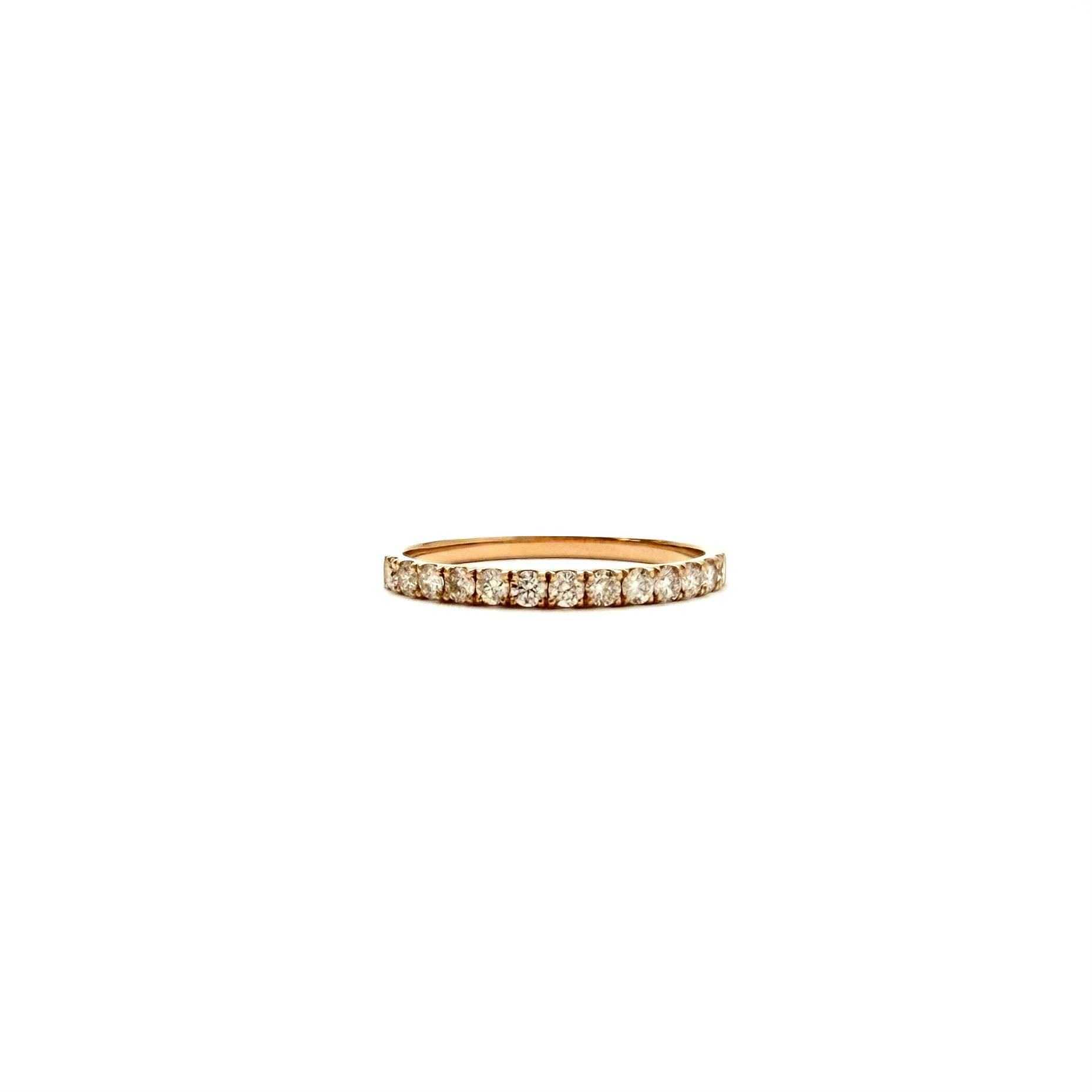 18K Rose Gold Diamond Band