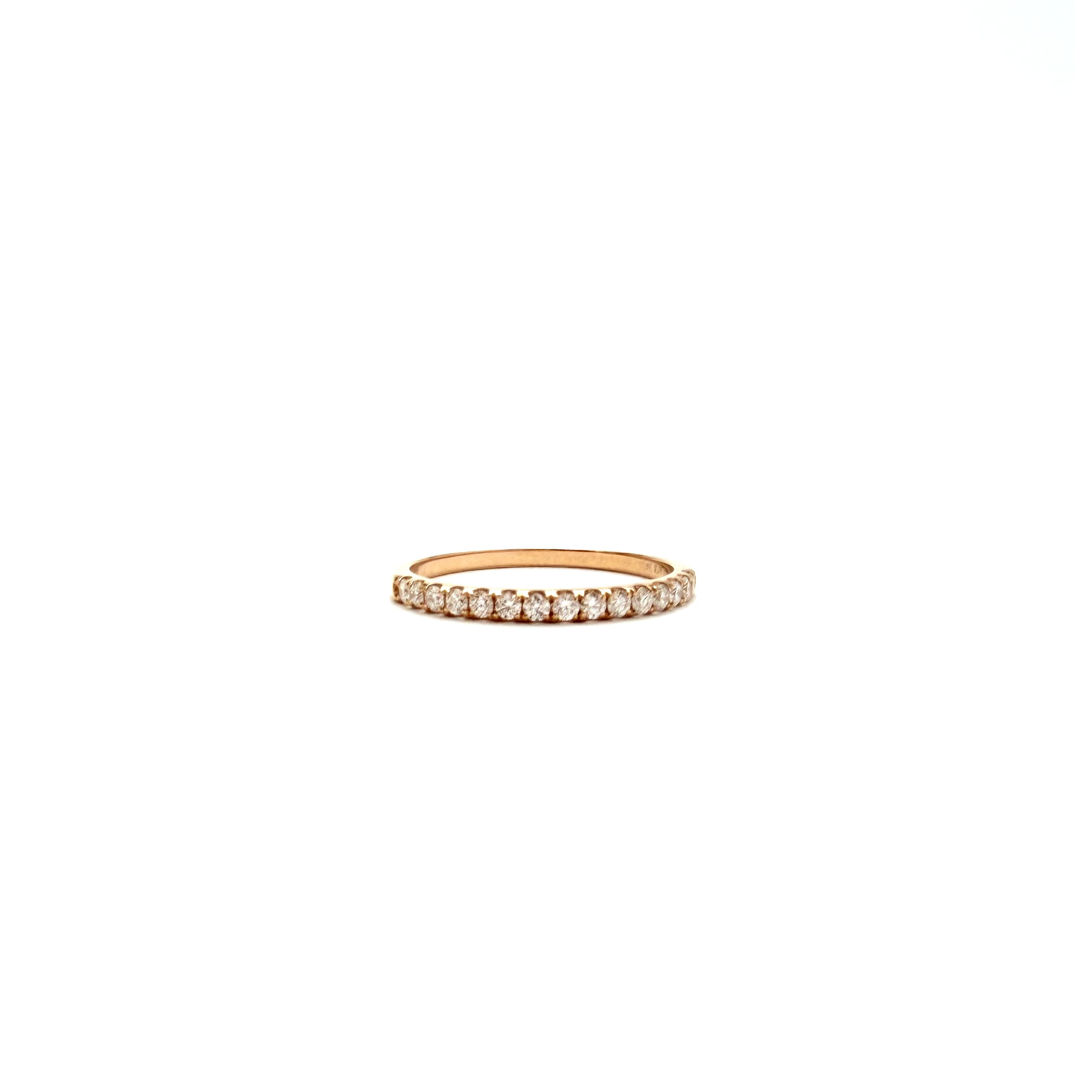 18K Rose Gold Diamond Band