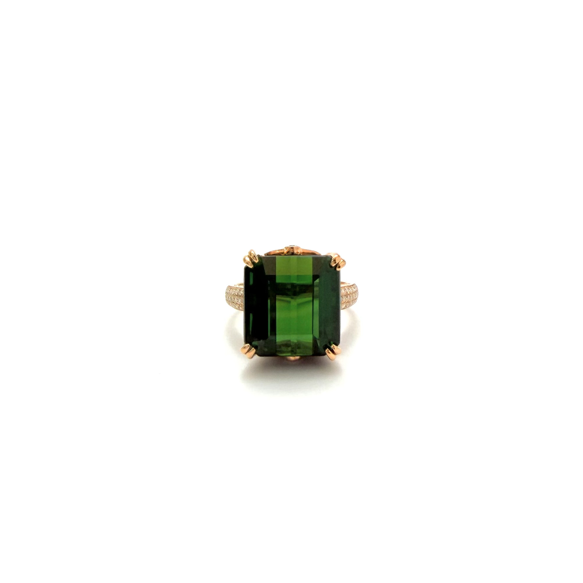 18K Rose Gold Tourmaline Ring