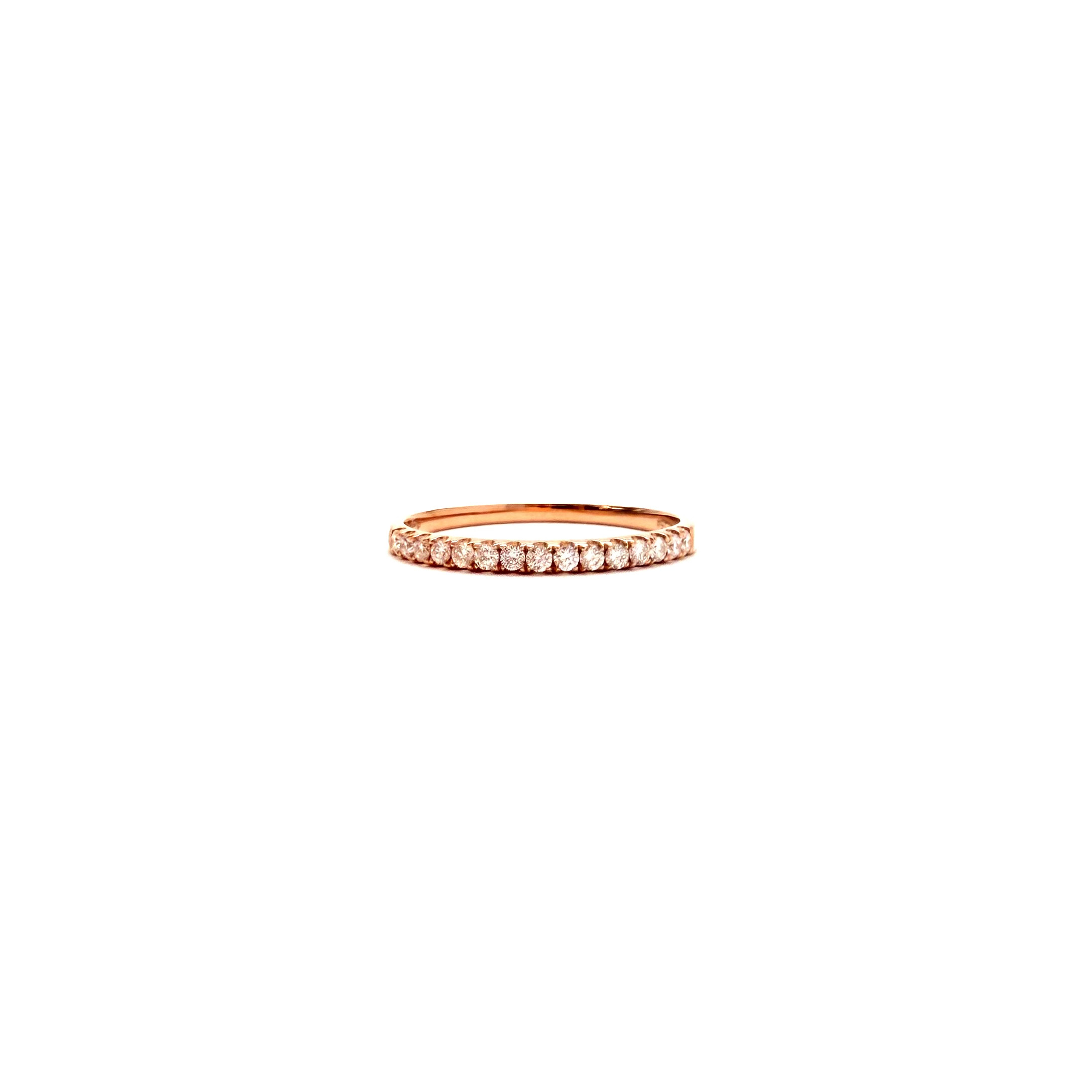 18K Rose Gold Diamond Band