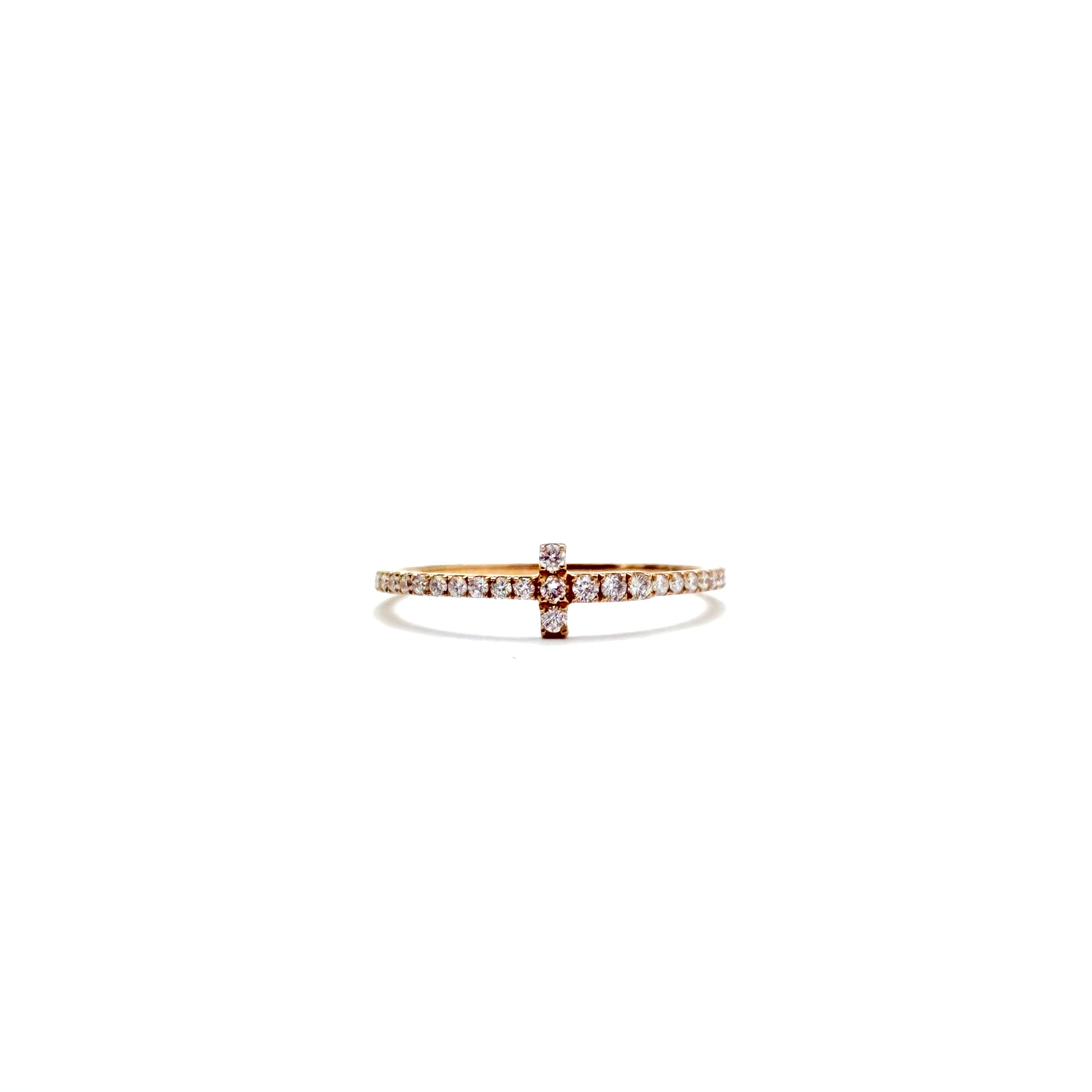 18K Rose Gold Diamond Band