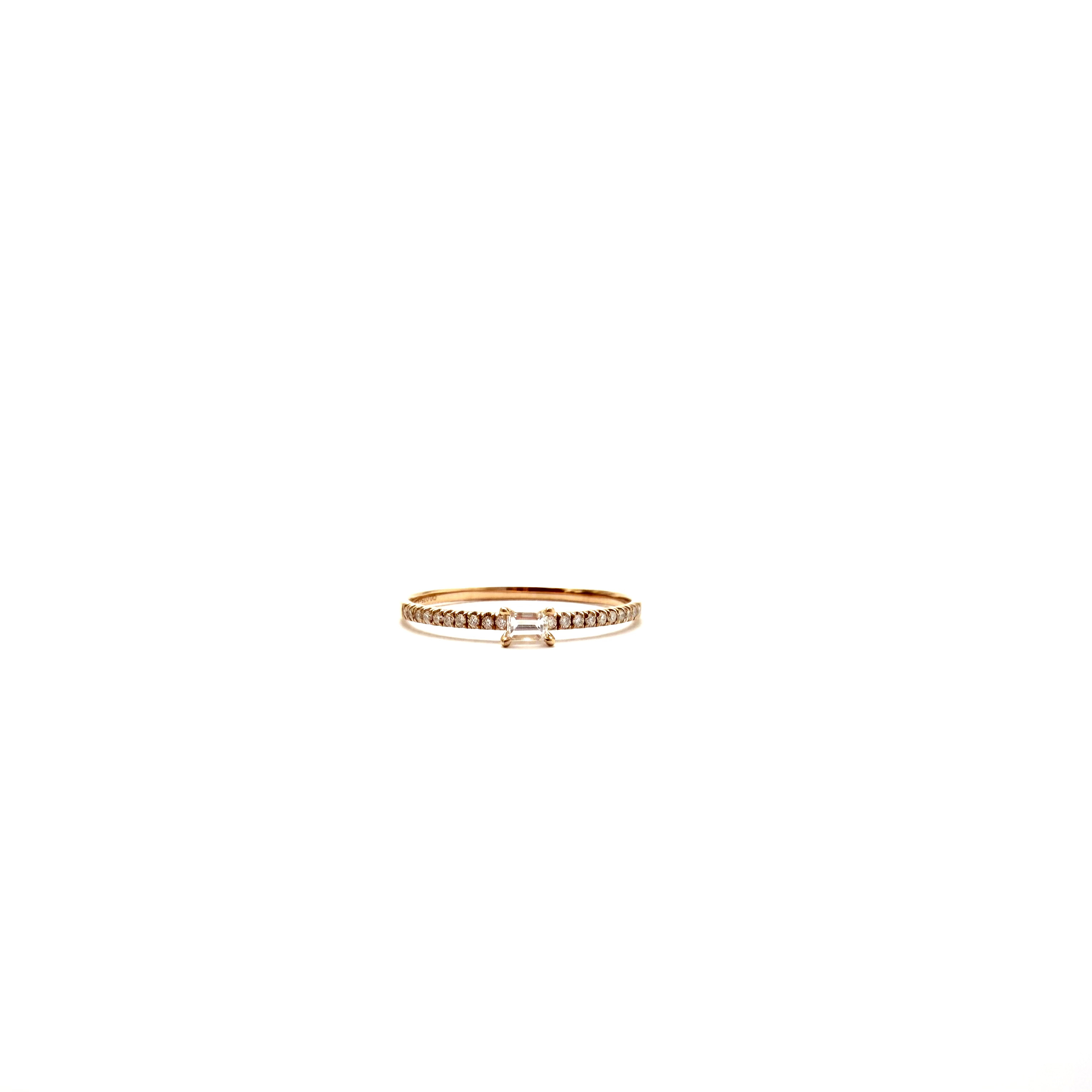 18K Rose Gold Diamond Band