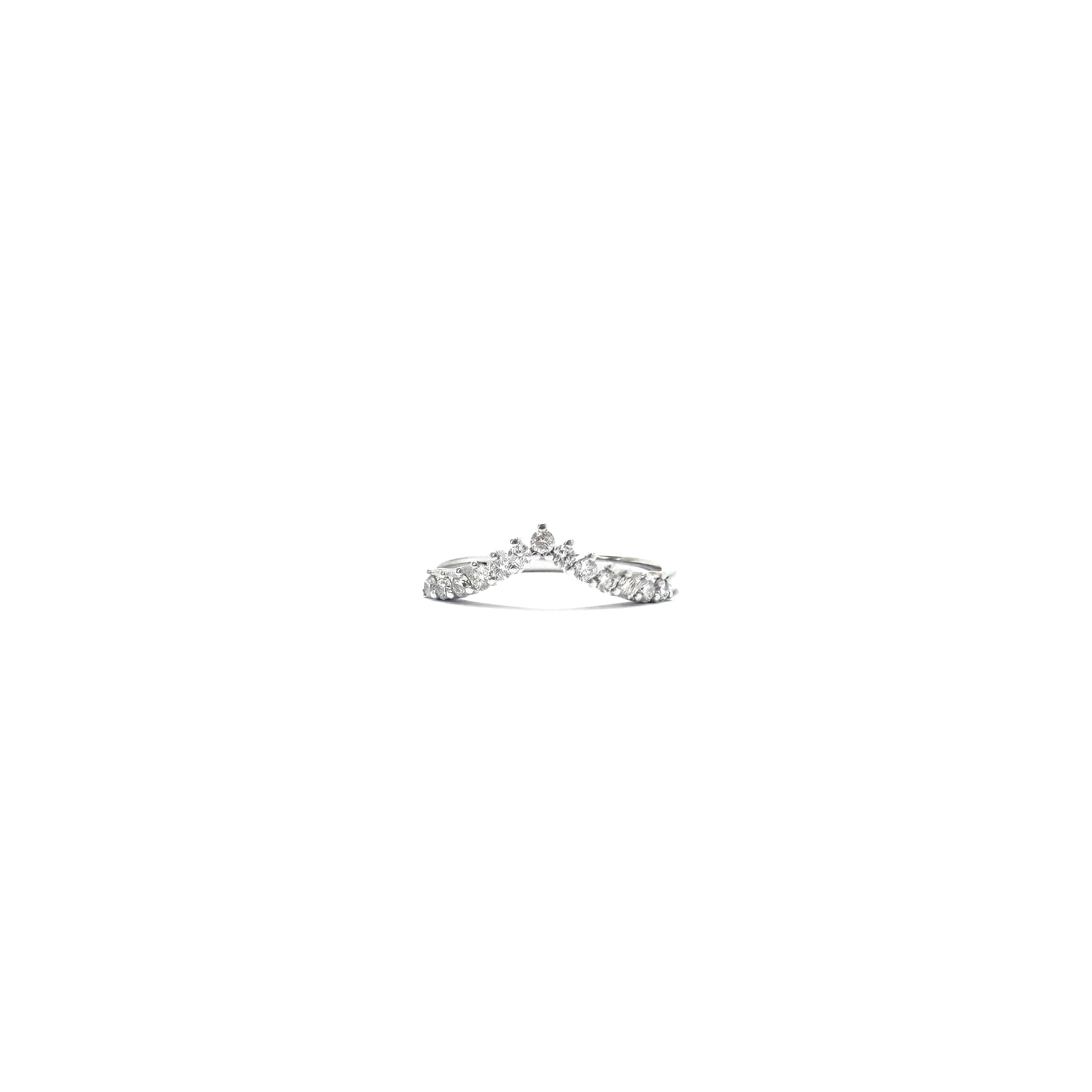 18K White Gold Diamond Band