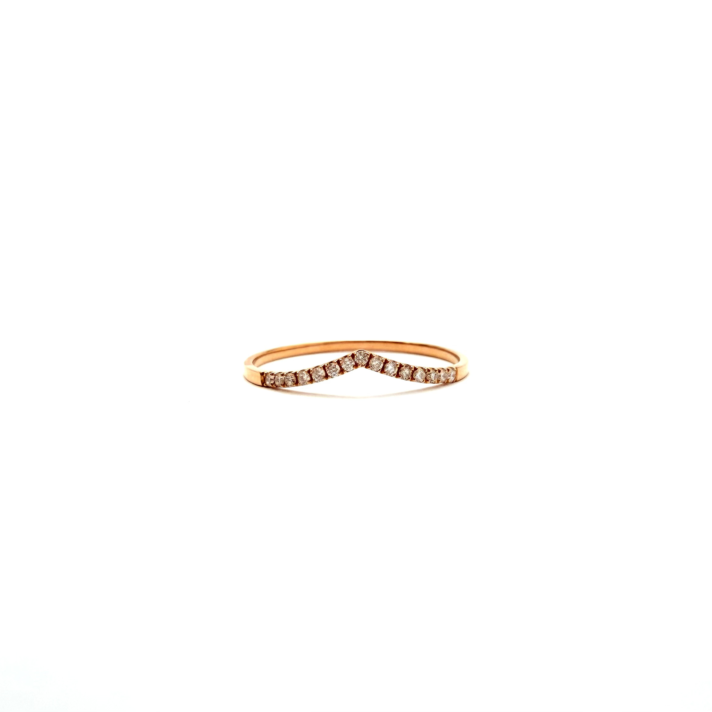 18K Rose Gold Diamond Band