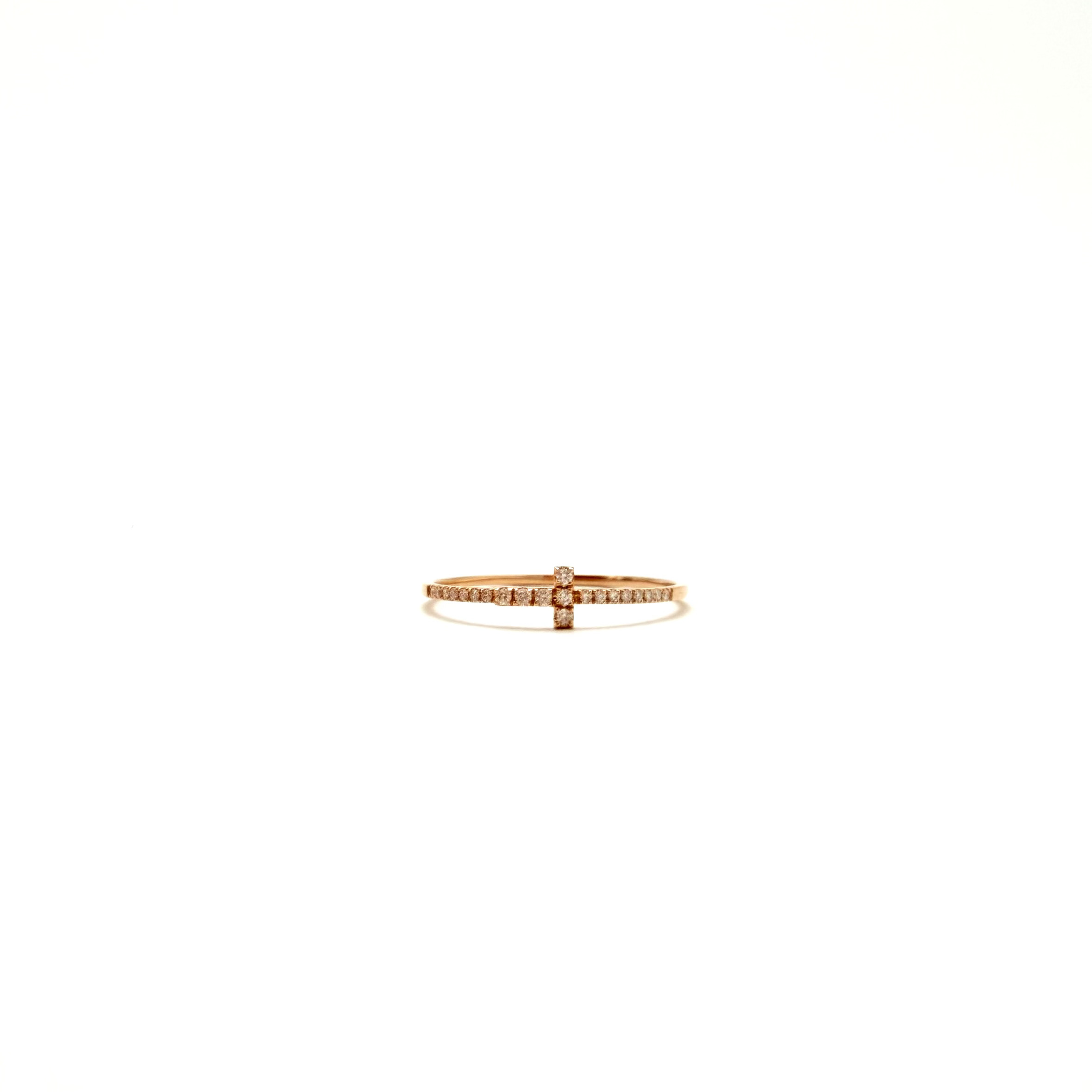 18K Rose Gold Diamond Band
