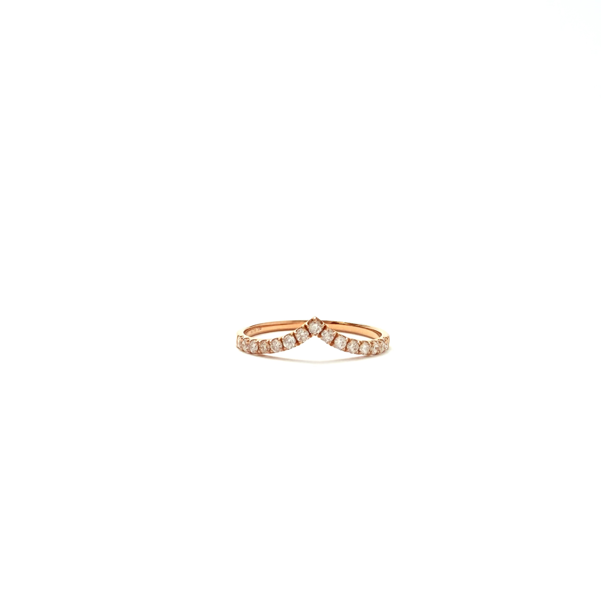 18K Rose Gold Diamond Band