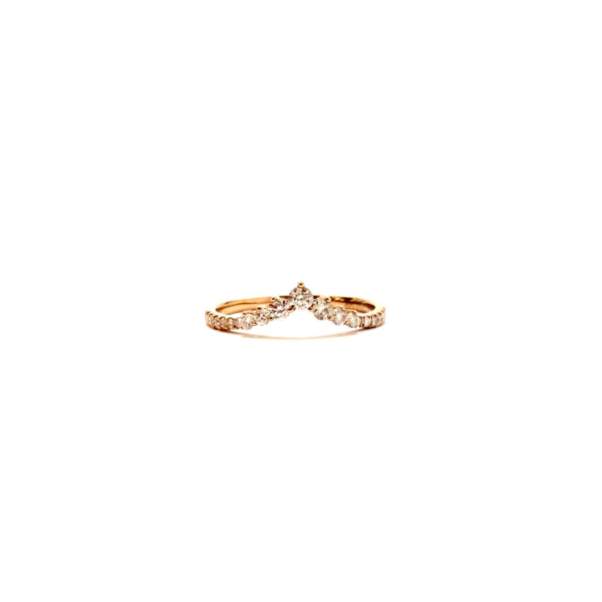 18K Rose Gold Diamond Band