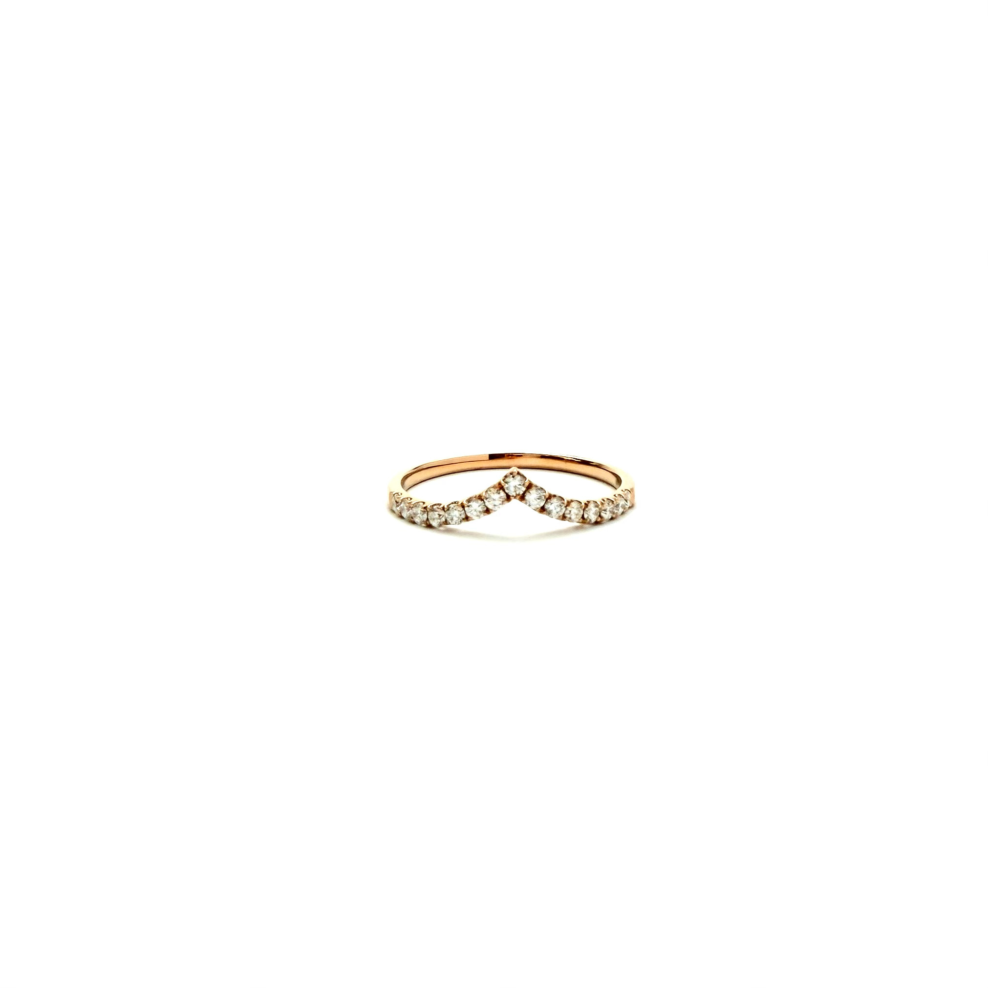 18K Rose Gold Diamond Band