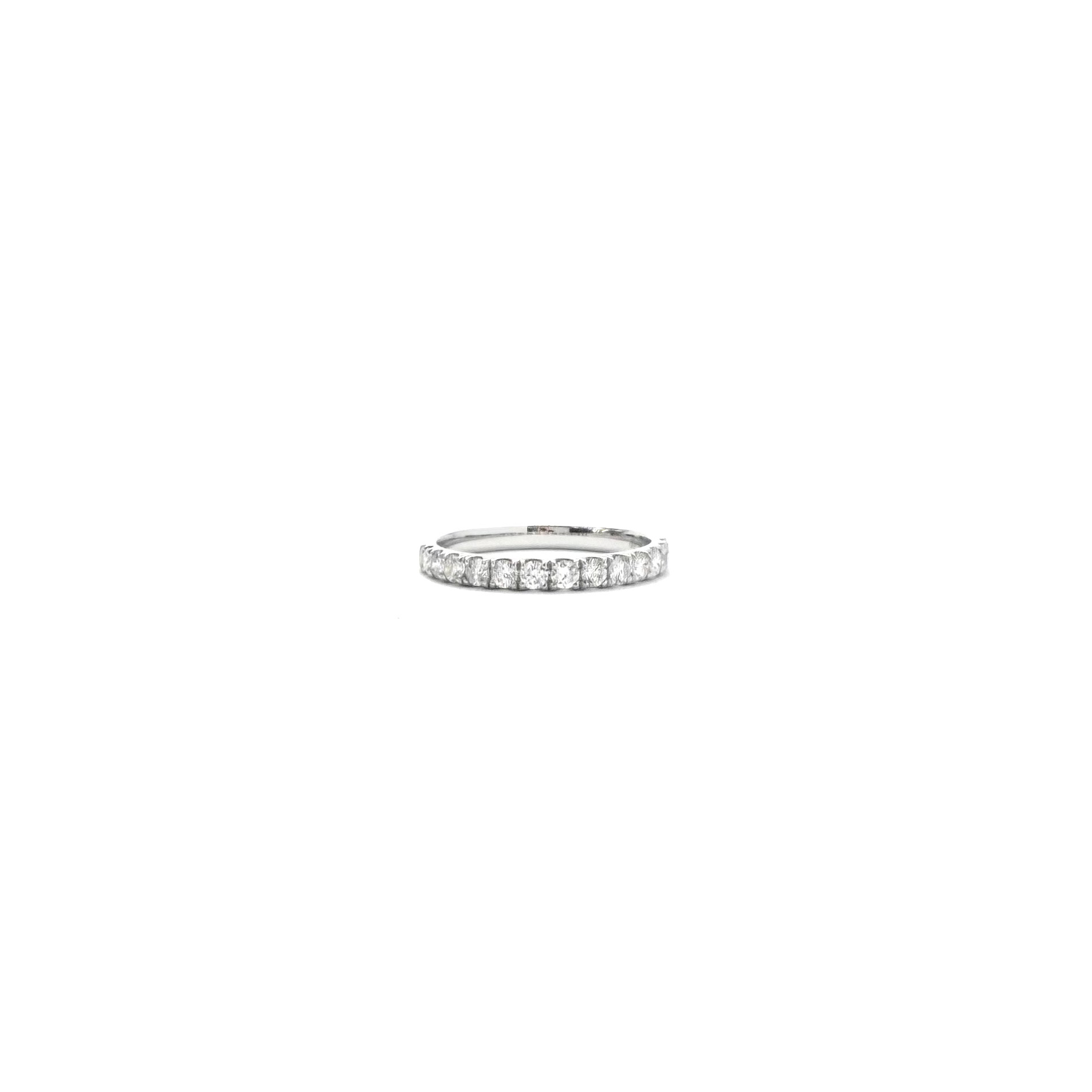 18K White Gold Diamond Band
